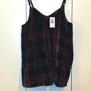 Torrid Sophie Plaid Velvet Swing Cami